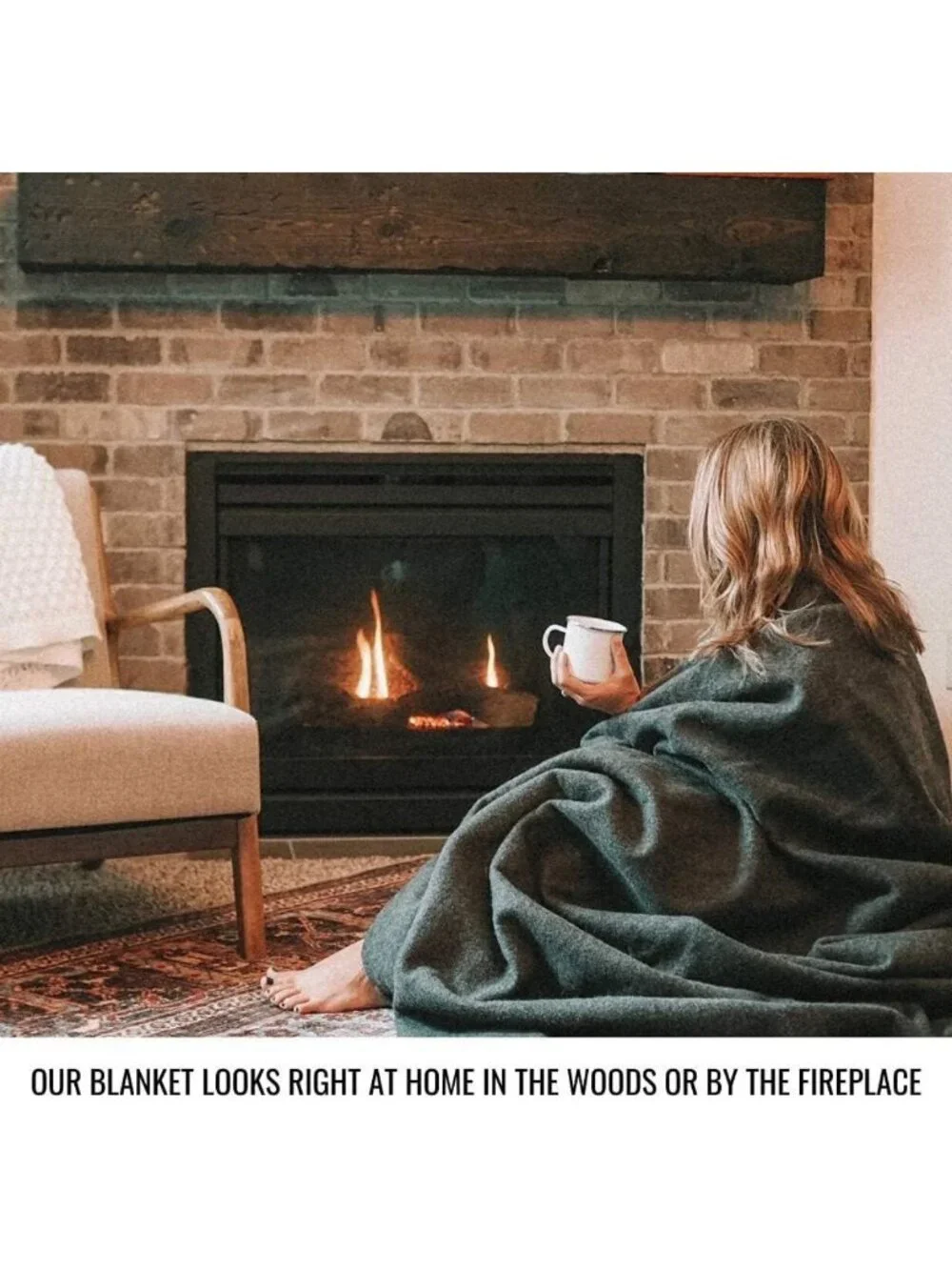 Warm Thick Wool Blanket - Washable Outdoor Camping & Picnic Essential - Travel